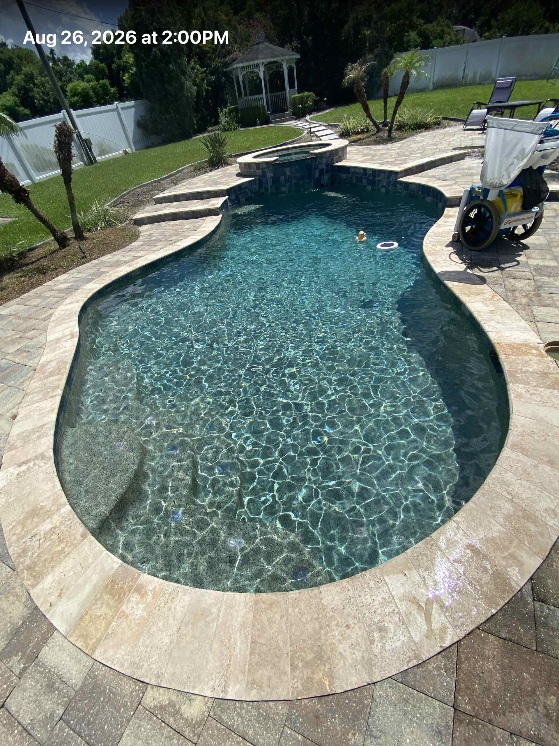 Clean, swim-ready pool near Lake Lily in Maitland, Florida